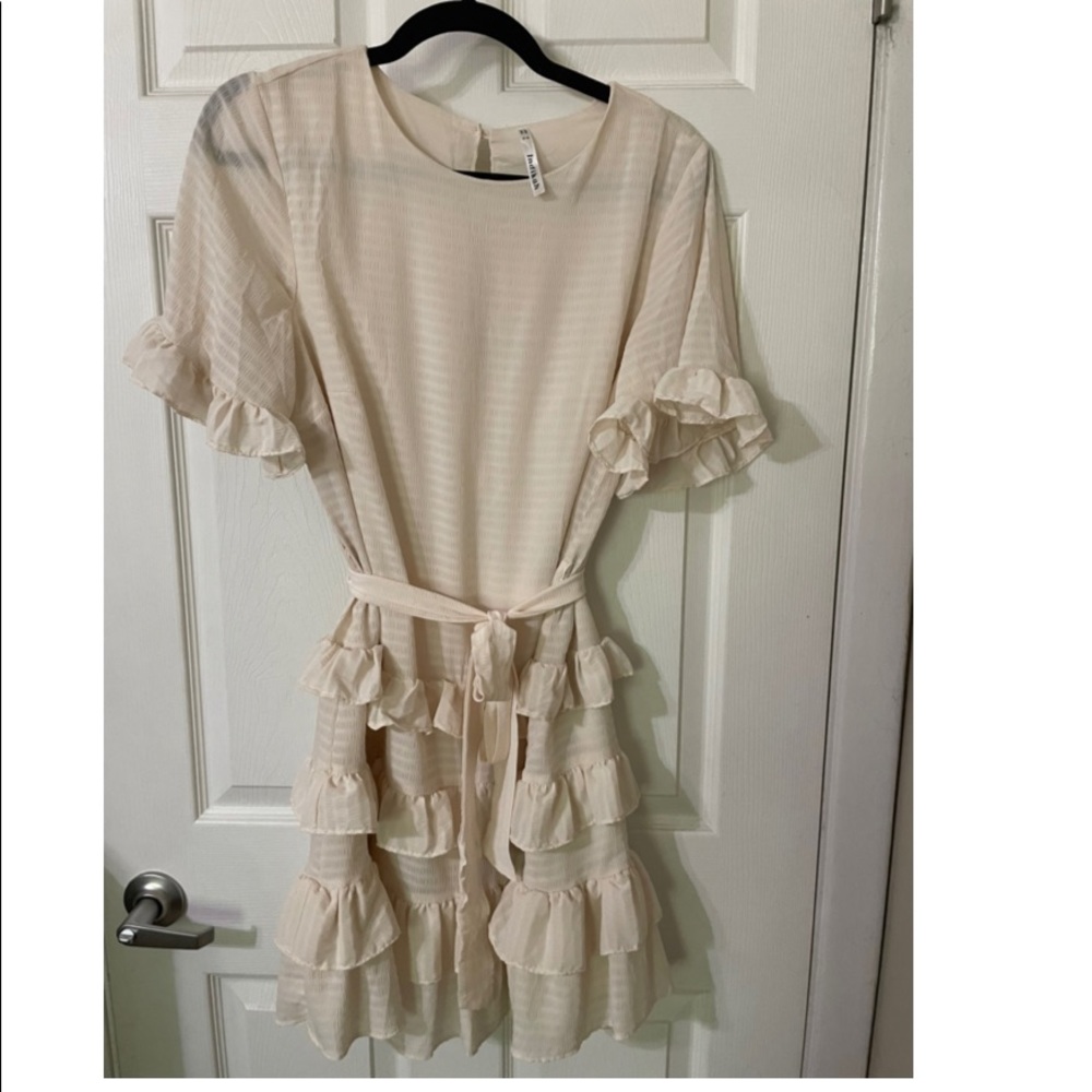 Indikah/Selfie Leslie ruffled mini dress